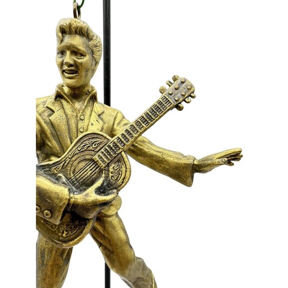 Hallmark Keepsake Gold Crown Exclusive Elvis 1992 Brass-Tone Ornament QX562-4 - Picture 9 of 15